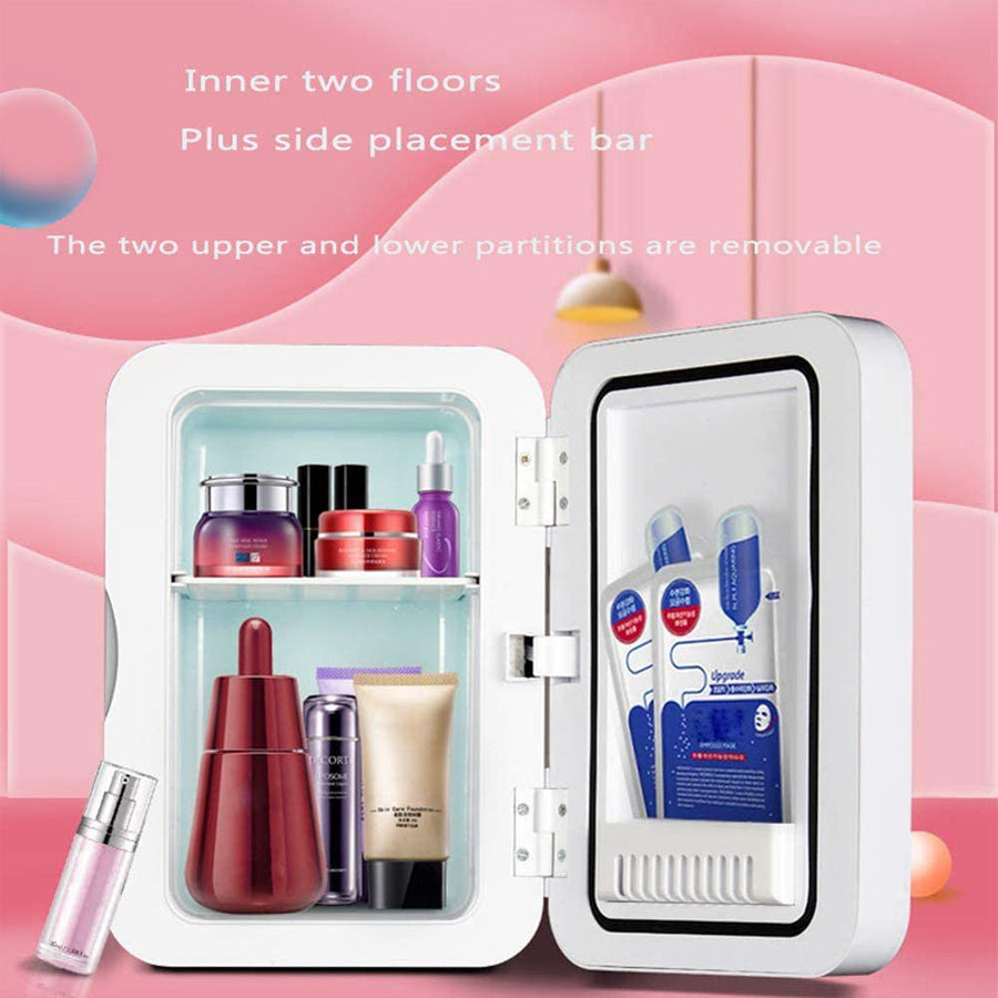 Mini Makeup Kühlschrank mit Spiegel und Licht