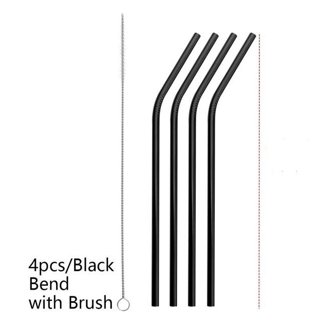 Bunte Reusable Edelstahl Strohhalme