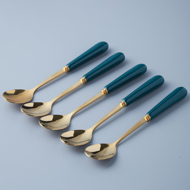 Haushalts Obst Gabel Und Löffel Keramik Sets