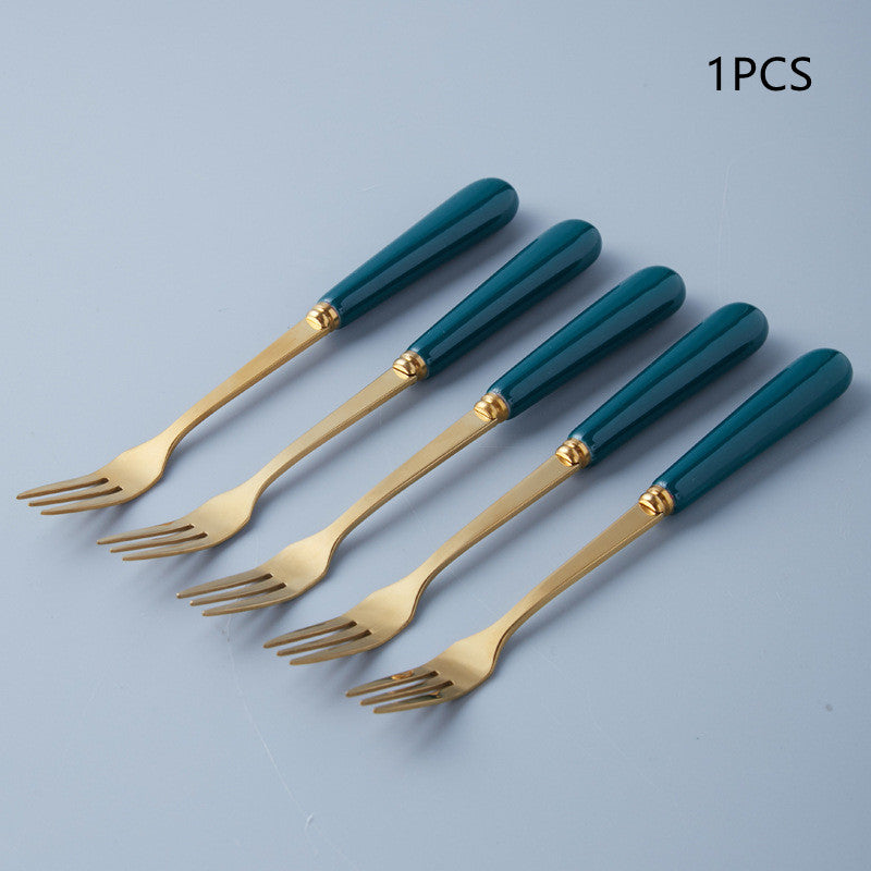 Haushalts Obst Gabel Und Löffel Keramik Sets