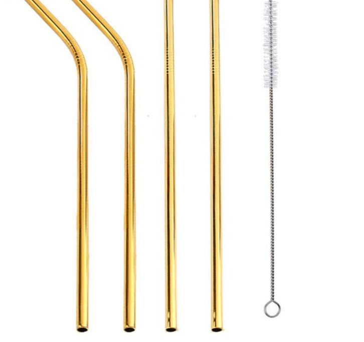 Bunte Reusable Edelstahl Strohhalme
