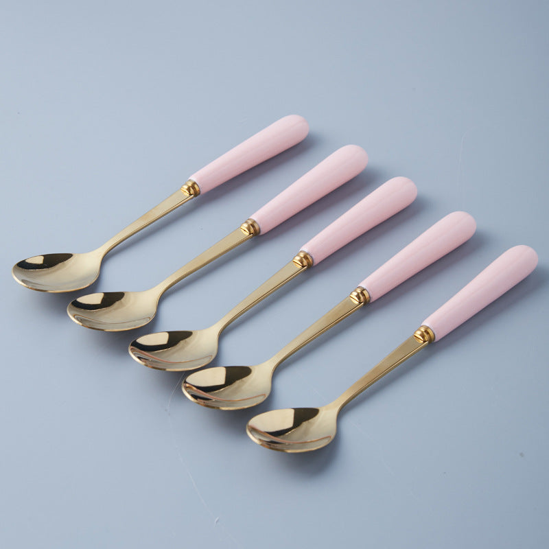 Haushalts Obst Gabel Und Löffel Keramik Sets
