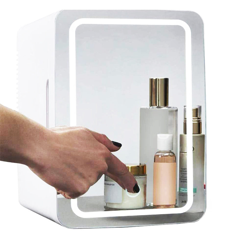 Mini Makeup Kühlschrank mit Spiegel und Licht