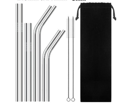 Bunte Reusable Edelstahl Strohhalme