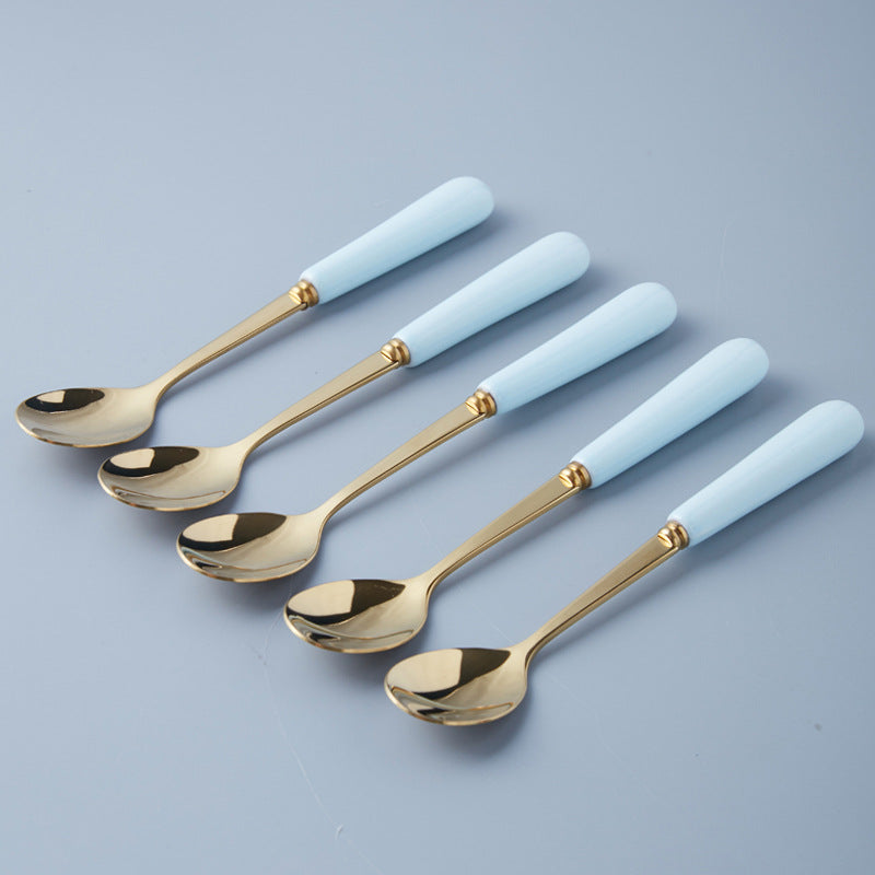 Haushalts Obst Gabel Und Löffel Keramik Sets